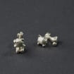 Hello Kitty Face Stud Earrings - 950 Silver