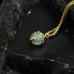 Palworld Legendary Pal Sphere Necklace - Blue (14K Gold Plated)