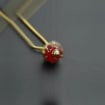 Palworld Legendary Pal Sphere Necklace - Red (14K Gold Plated)