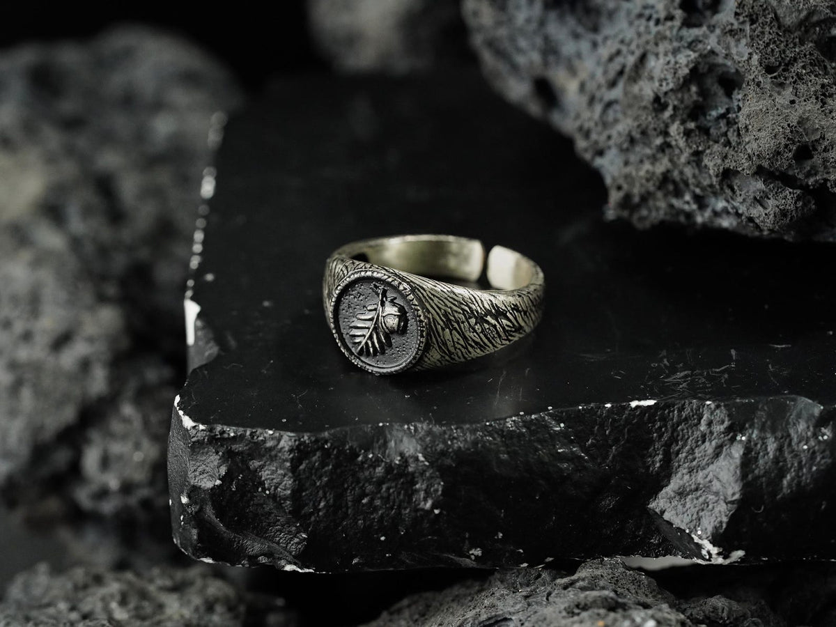 Baldur's Gate 3 Halsin Oak Leaf Ring - 950 Silver