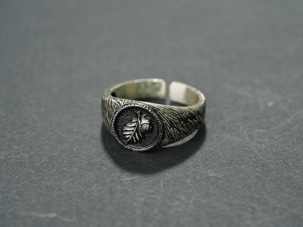 Baldur's Gate 3 Halsin Oak Leaf Ring - 950 Silver