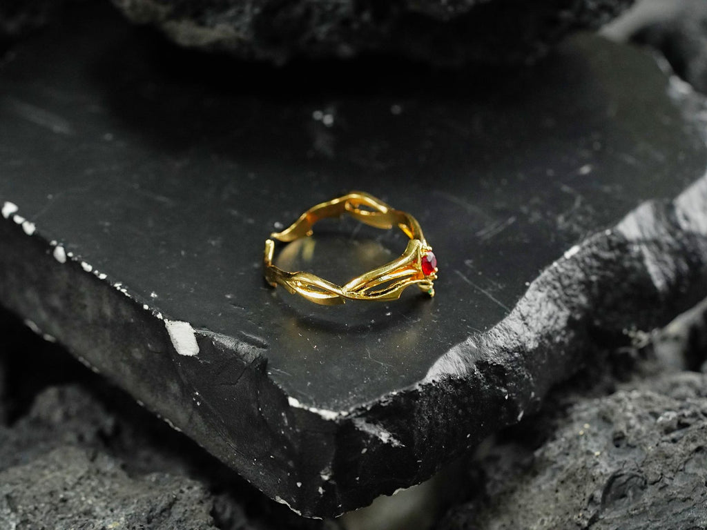 Final Fantasy VII Rebirth Circlet Ring - 14K Gold Plated