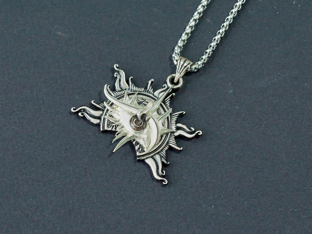 Baldur's Gate 3 Warlock Class Badge Necklace - 950 Silver