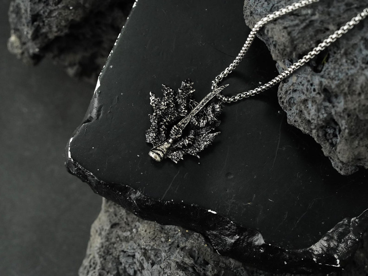 Elden Ring Rotten Winged Sword Talisman Necklace - 950 Silver