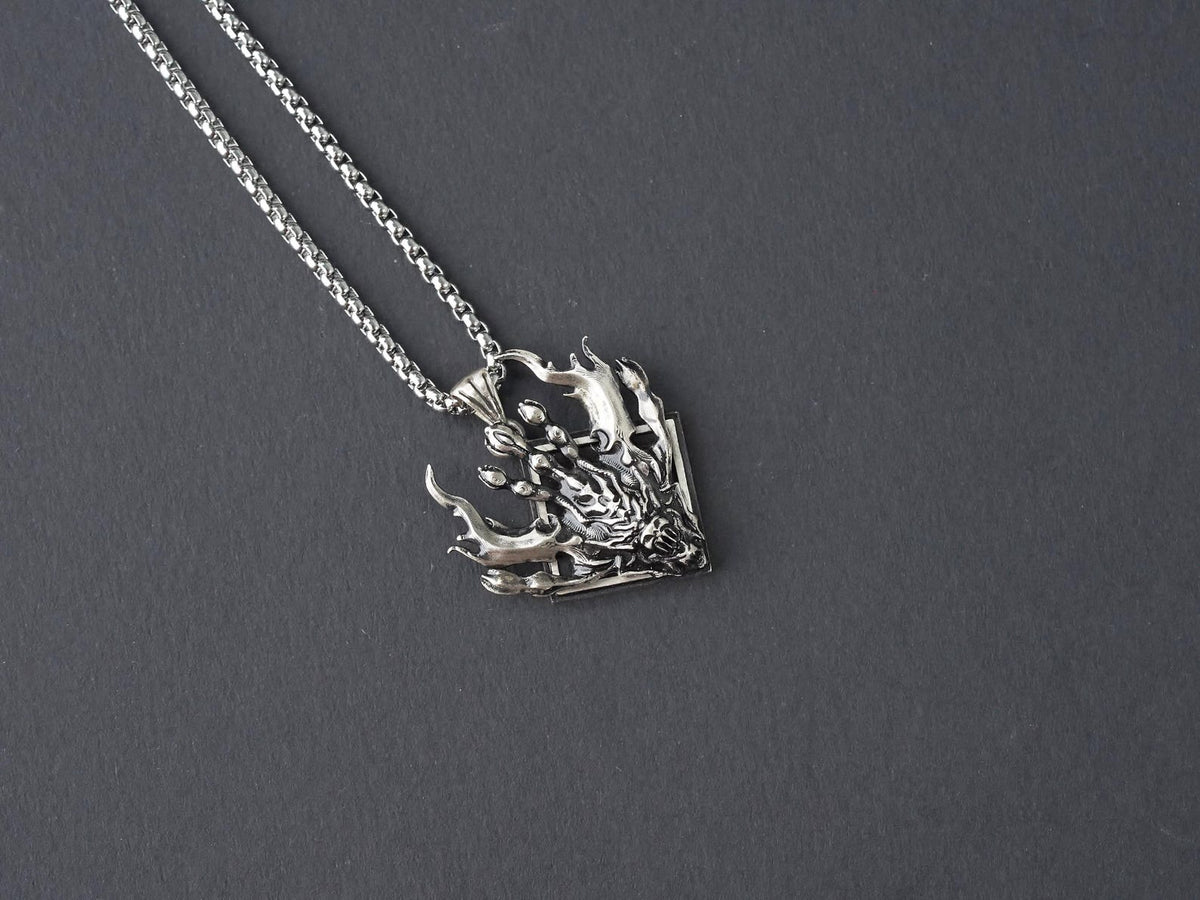 Final Fantasy XVI Eikons Emblem Necklace - 950 Silver