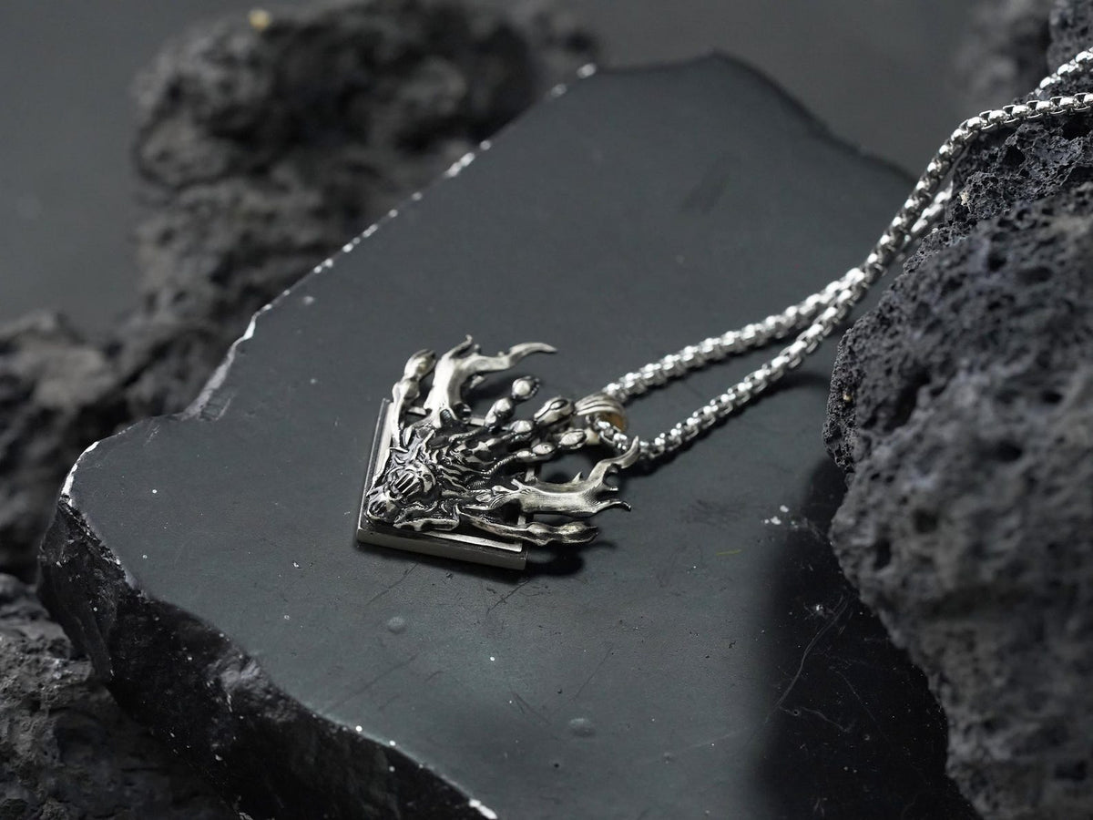 Final Fantasy XVI Eikons Emblem Necklace - 950 Silver