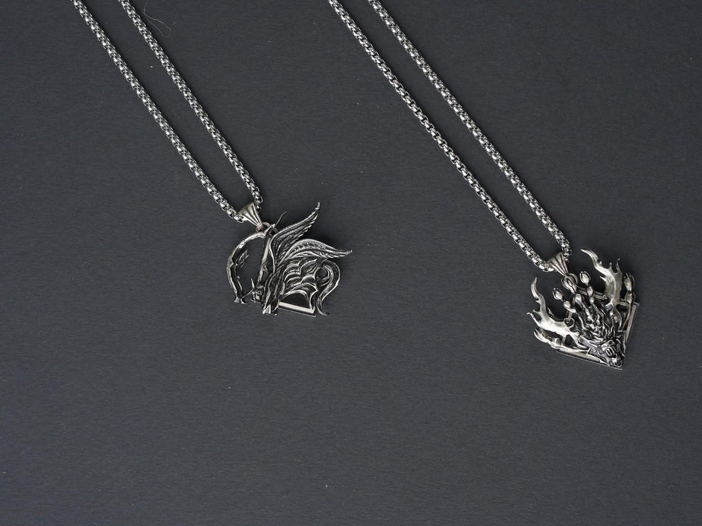 Final Fantasy XVI Eikon Ultima Risen Necklace - 950 Silver