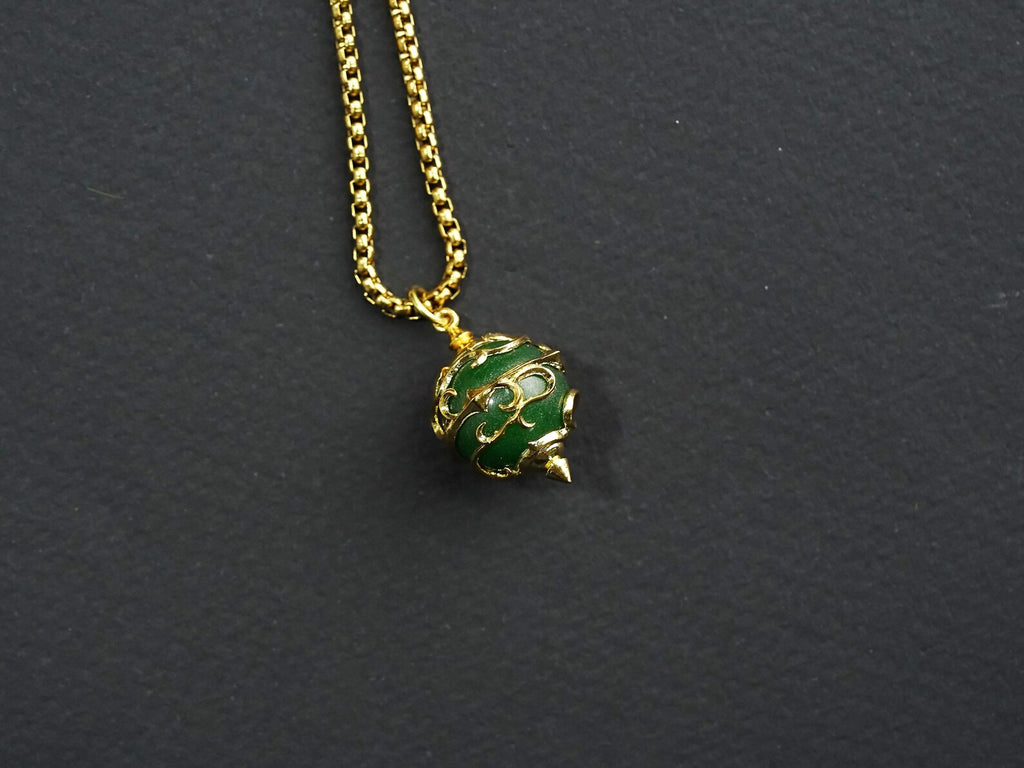 Palworld Legendary Pal Sphere Necklace - Green (14K Gold Plated)