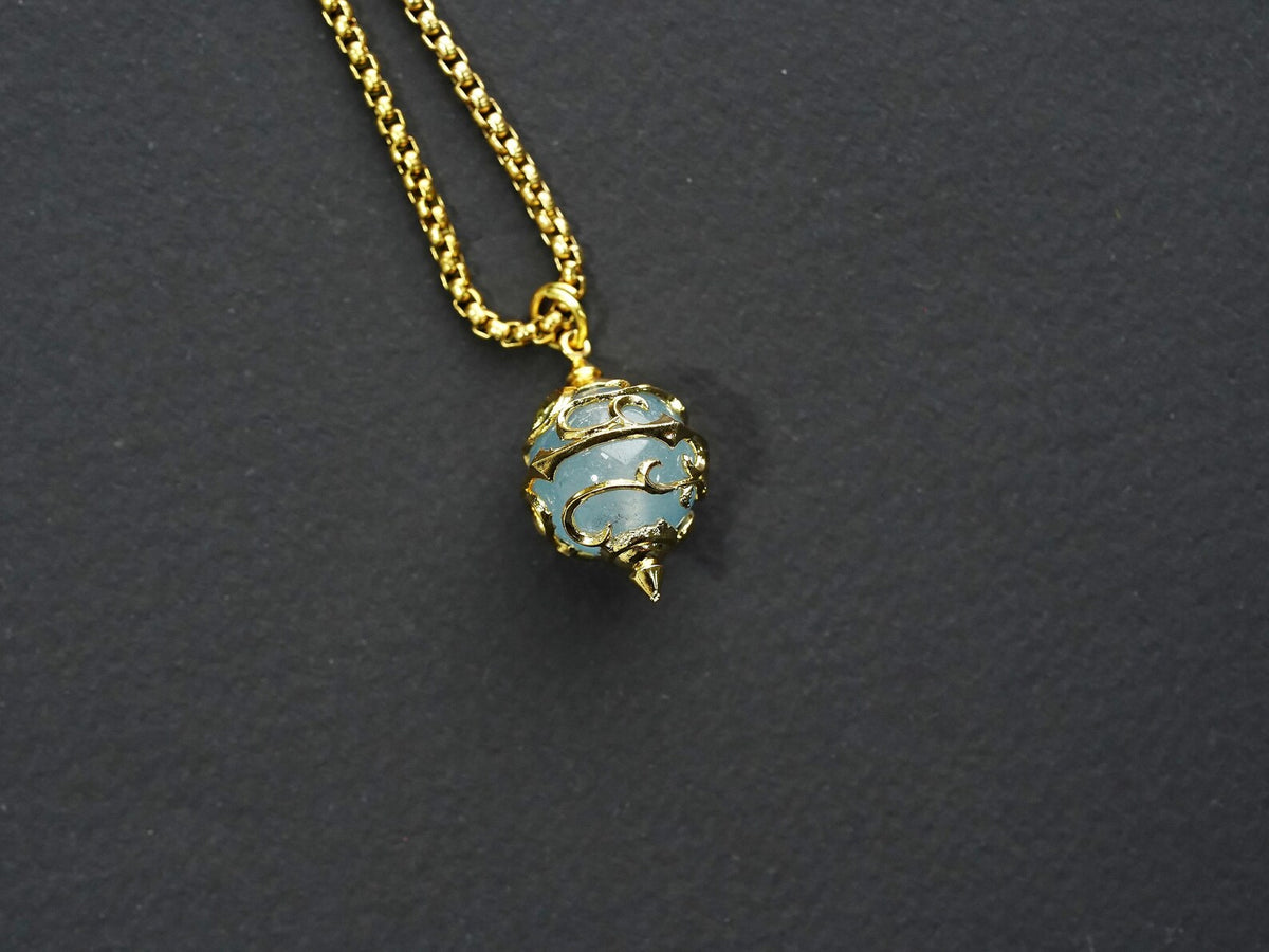 Palworld Legendary Pal Sphere Necklace - Blue (14K Gold Plated)