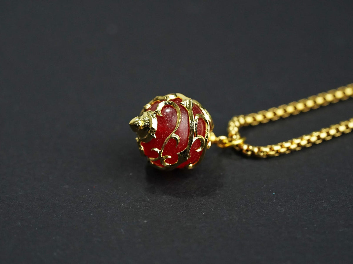 Palworld Legendary Pal Sphere Necklace - Red (14K Gold Plated)