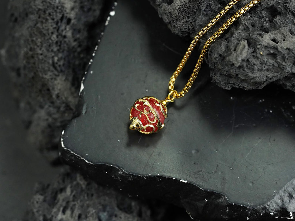 Palworld Legendary Pal Sphere Necklace - Red (14K Gold Plated)