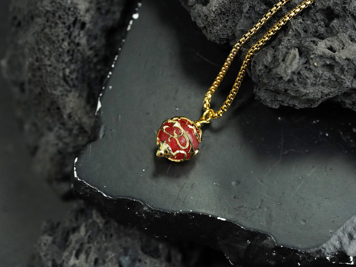 Palworld Legendary Pal Sphere Necklace - Red (14K Gold Plated)