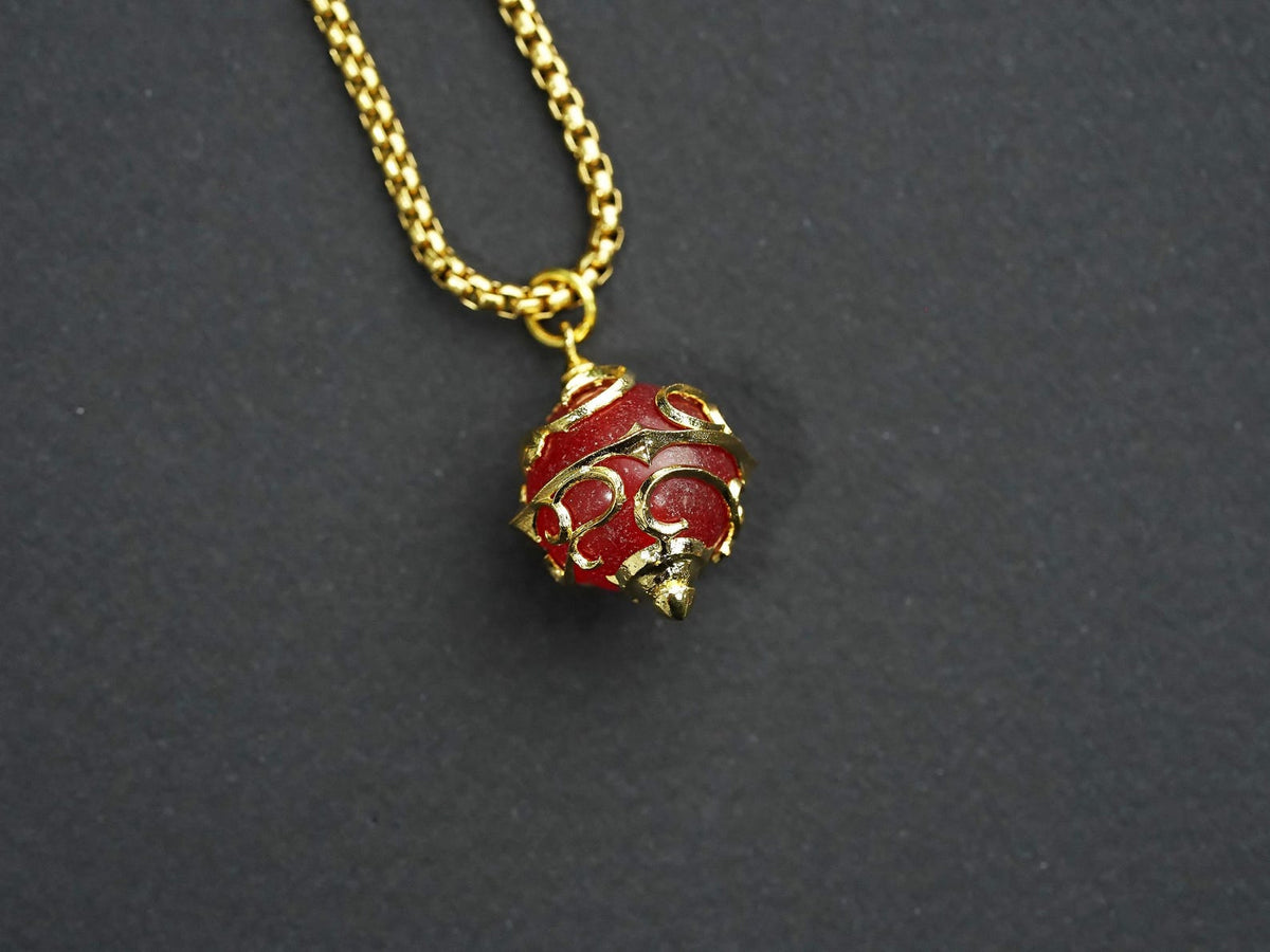 Palworld Legendary Pal Sphere Necklace - Red (14K Gold Plated)