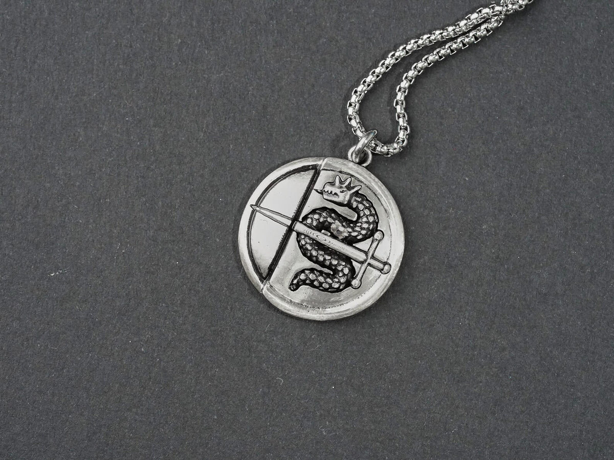 Metaphor: ReFantazio Heismay Badge Necklace - 950 Silver