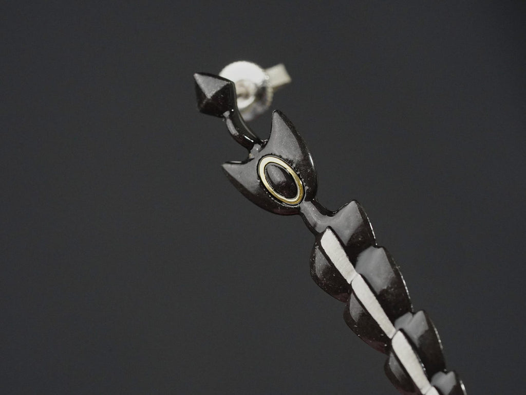 Hades Stygian Blade Sword Earrings - 950 Silver