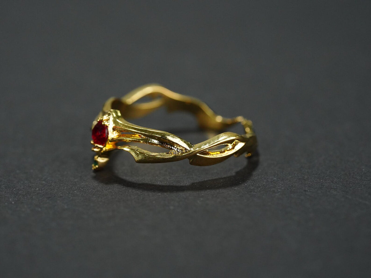 Final Fantasy VII Rebirth Circlet Ring - 14K Gold Plated