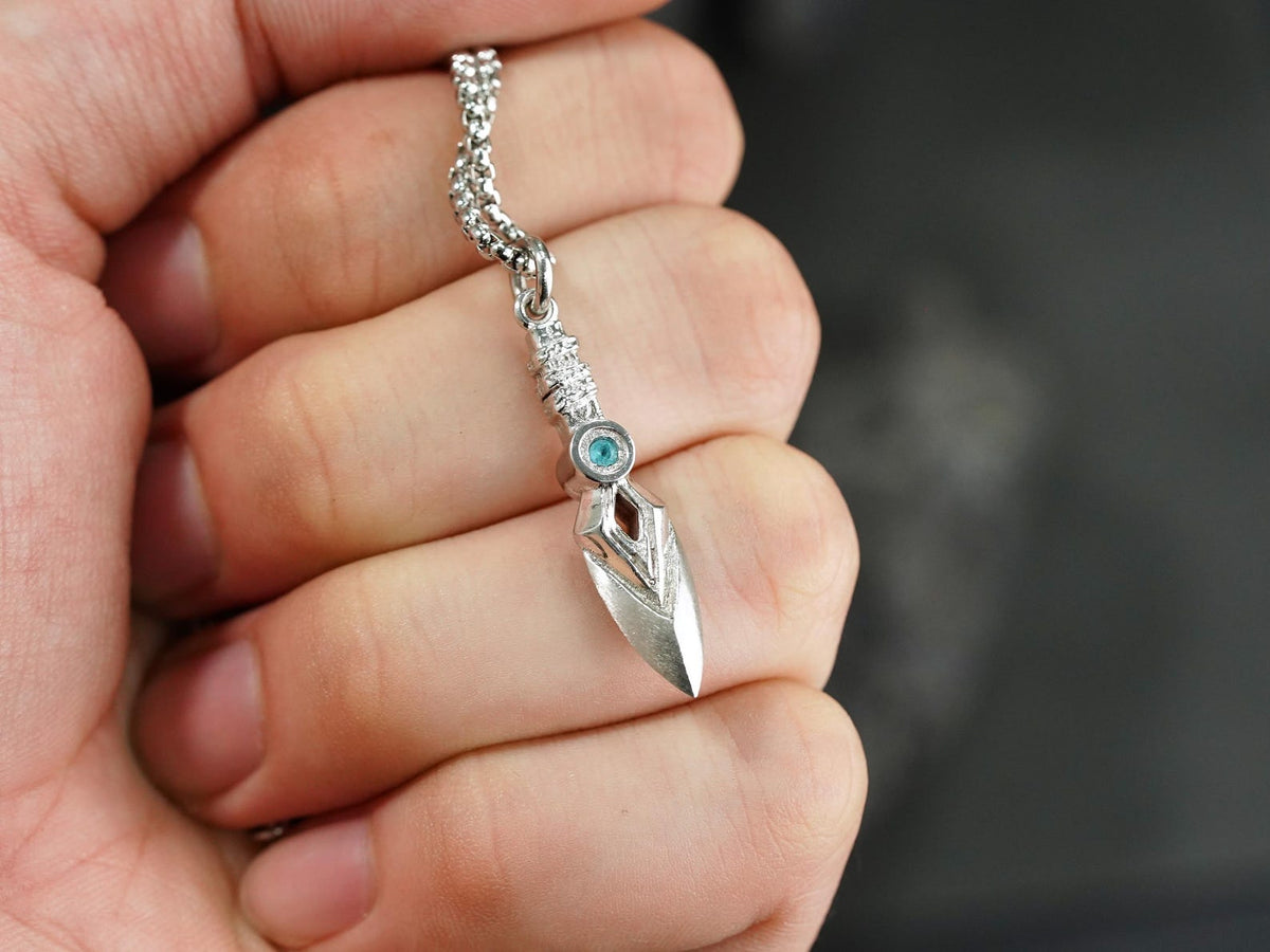Valorant Jett Kunai Knife Necklace - 950 Silver
