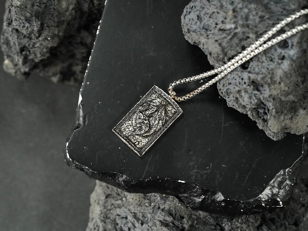 Elden Ring Dragoncrest Greatshield Talisman Necklace - 950 Silver