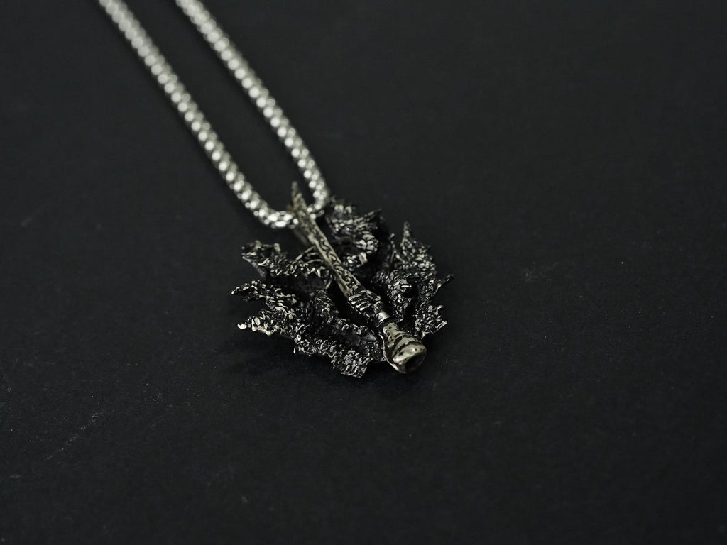 Elden Ring Rotten Winged Sword Talisman Necklace - 950 Silver