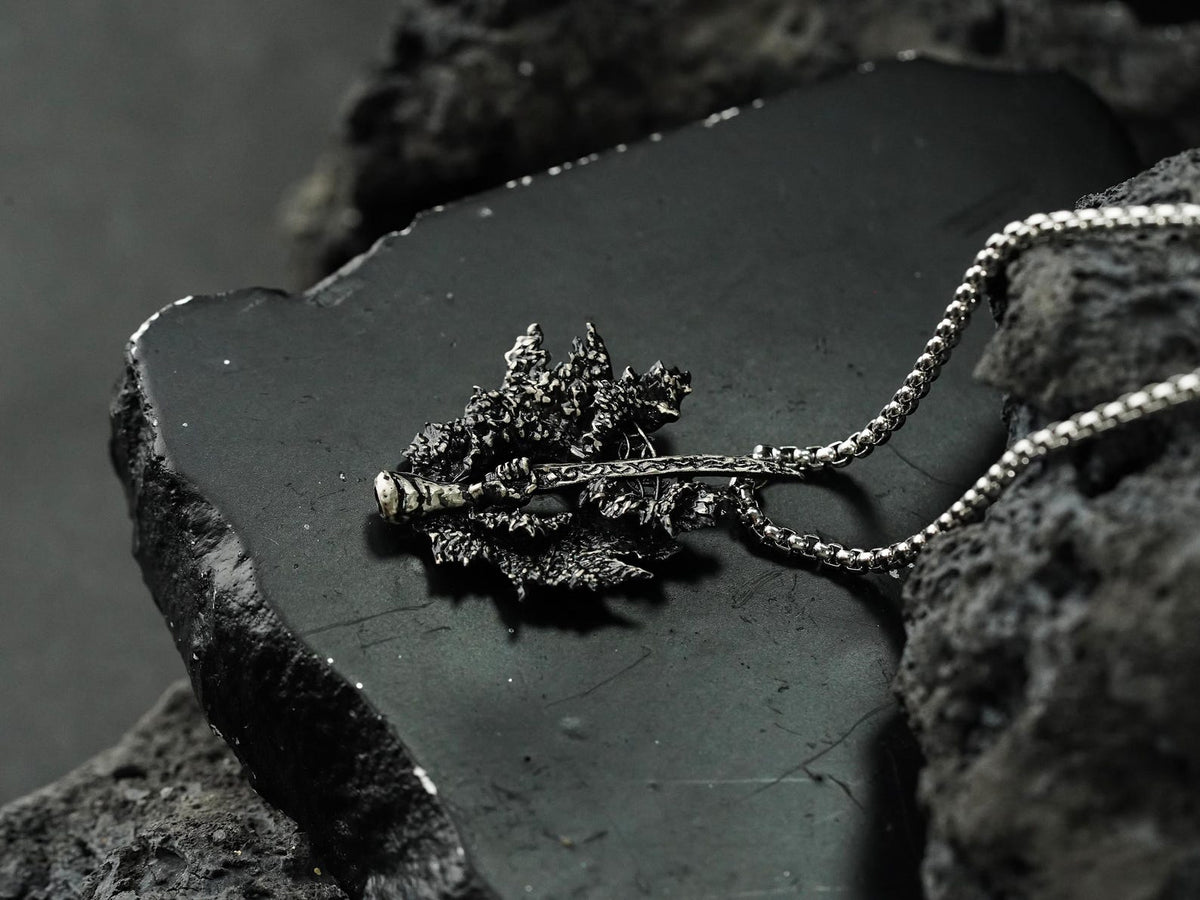 Elden Ring Rotten Winged Sword Talisman Necklace - 950 Silver