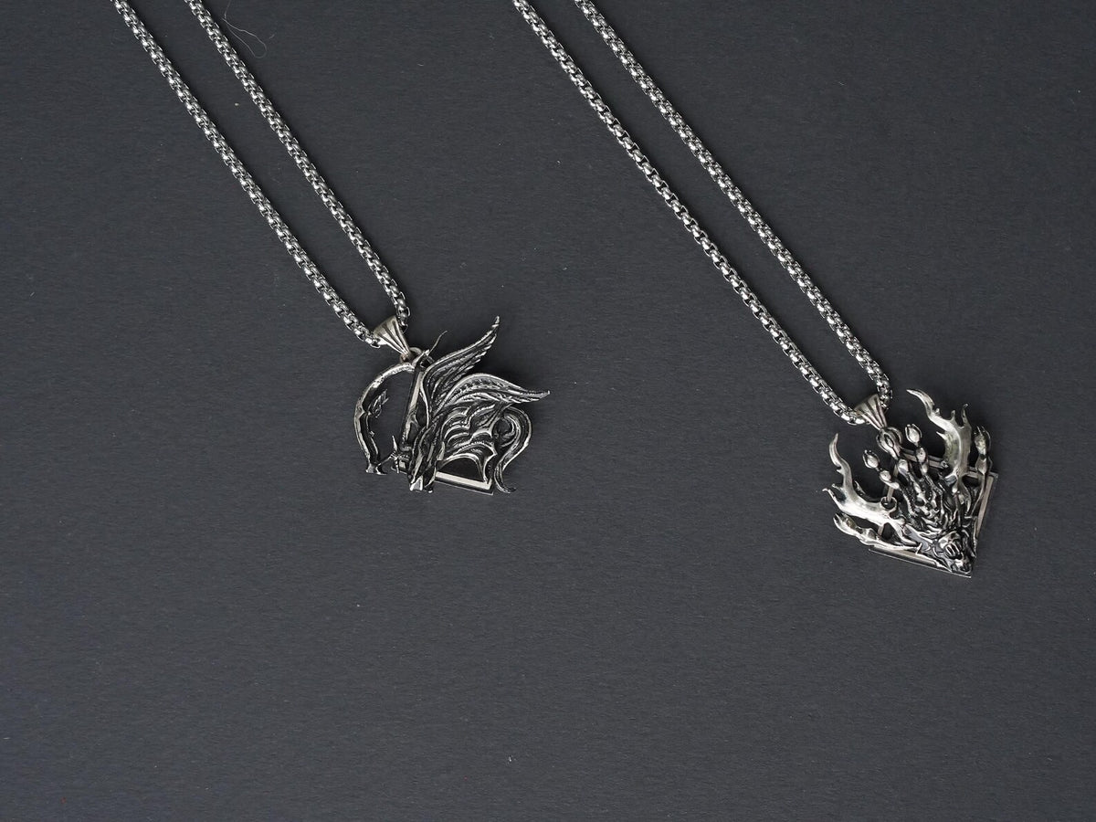 Final Fantasy XVI Eikons Emblem Necklace - 950 Silver