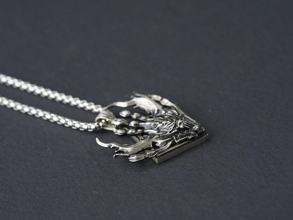 Final Fantasy XVI Eikon Ifrit Risen Necklace - 950 Silver