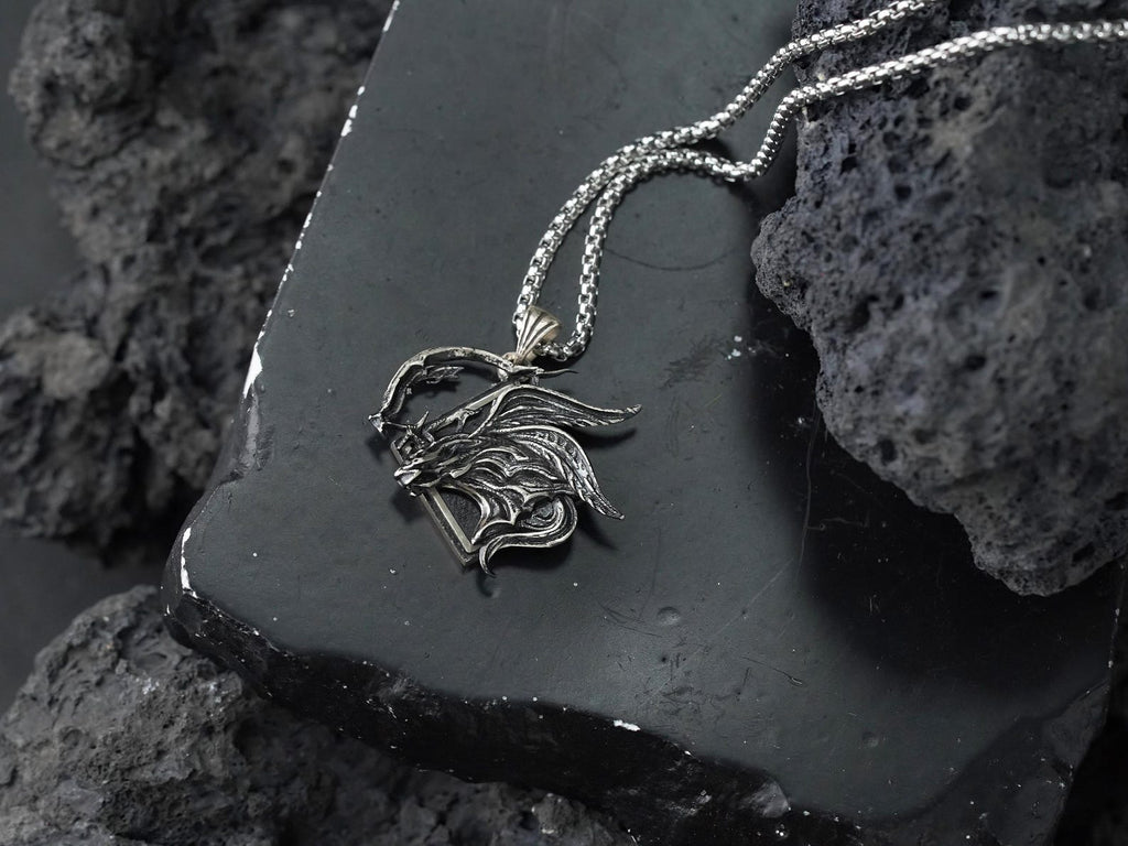 Final Fantasy XVI Eikon Ultima Risen Necklace - 950 Silver