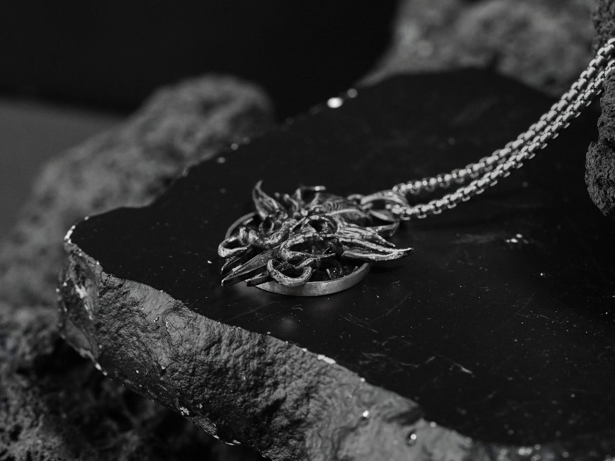 Baldur's Gate 3 Mind Flayer Tadpole Necklace - 950 Silver