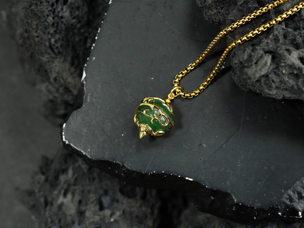 Palworld Legendary Pal Sphere Necklace - Green (14K Gold Plated)