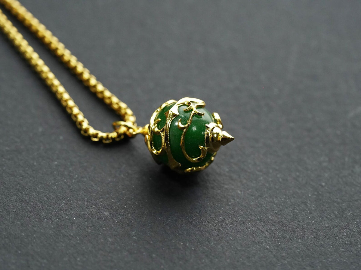 Palworld Legendary Pal Sphere Necklace - Green (14K Gold Plated)