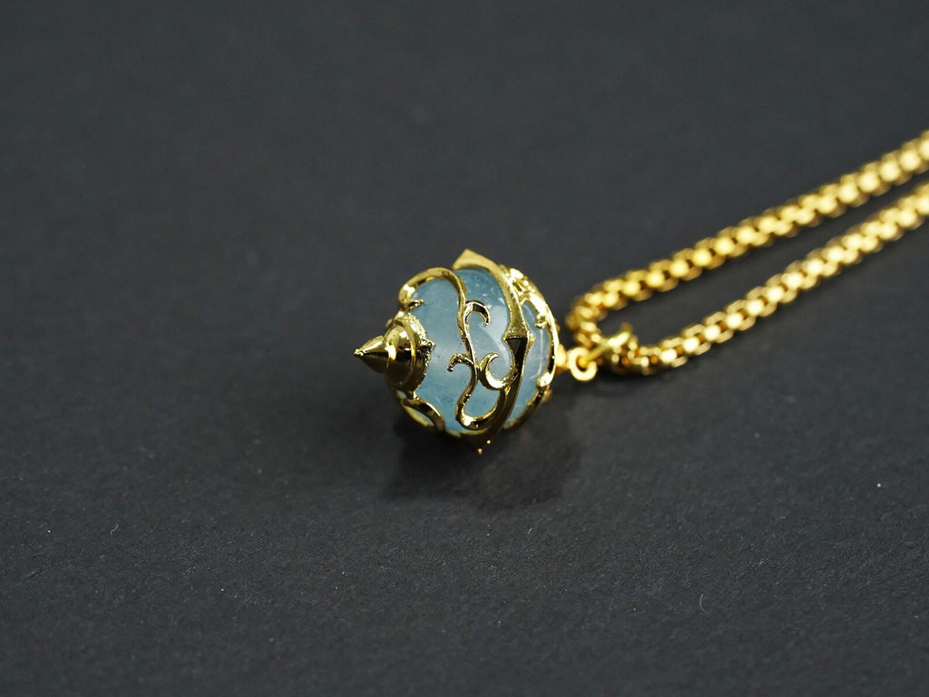 Palworld Legendary Pal Sphere Necklace - Blue (14K Gold Plated)
