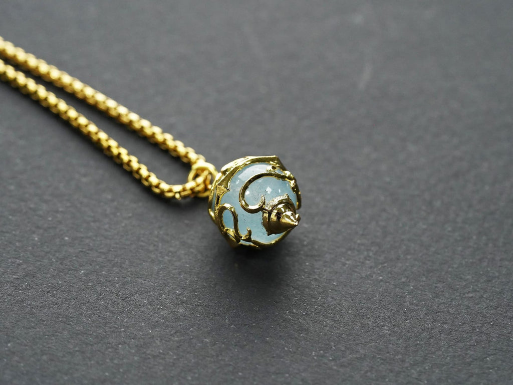 Palworld Legendary Pal Sphere Necklace - Blue (14K Gold Plated)