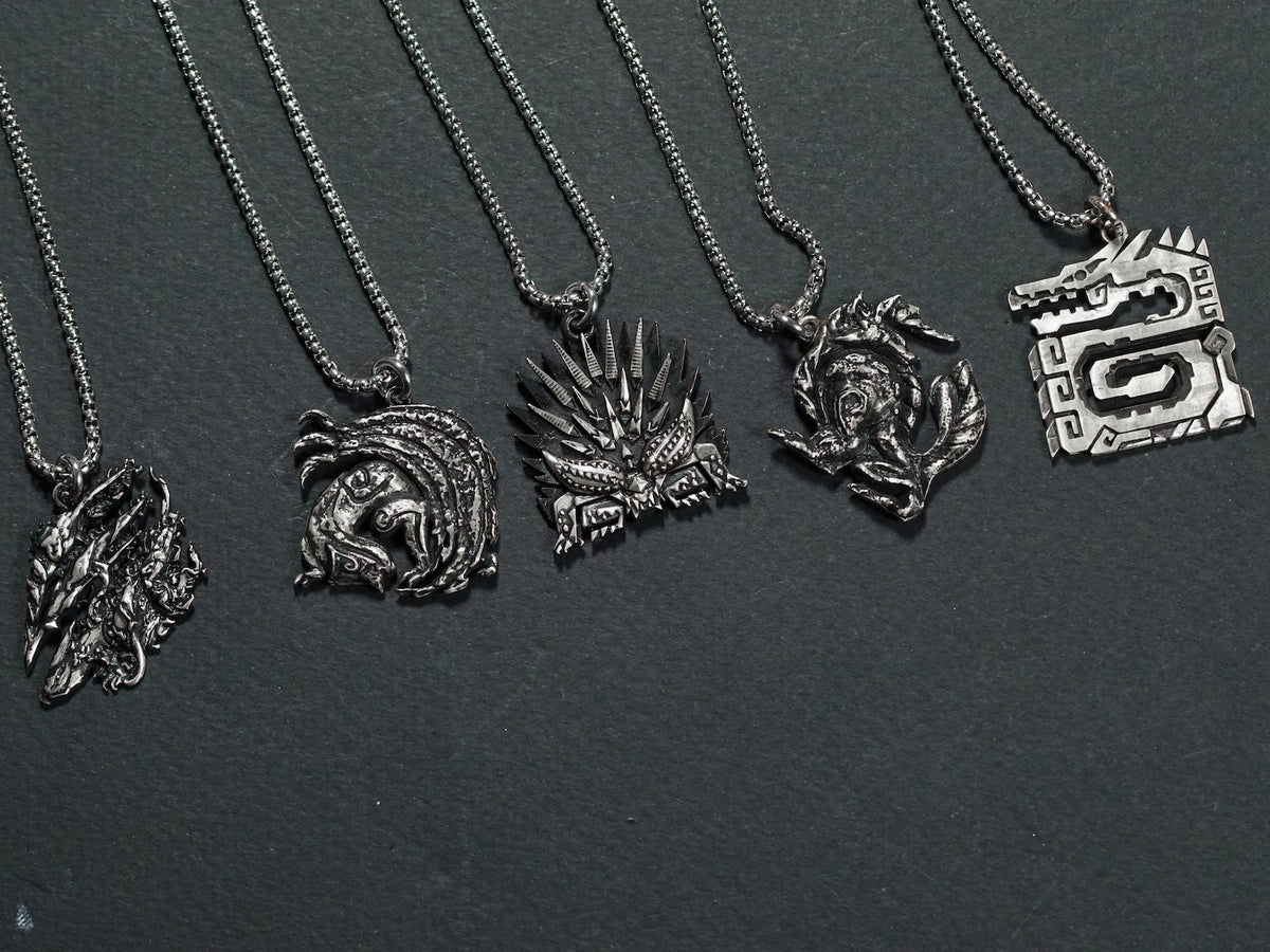 Monster Hunter Wilds Logo Necklace - 950 Silver