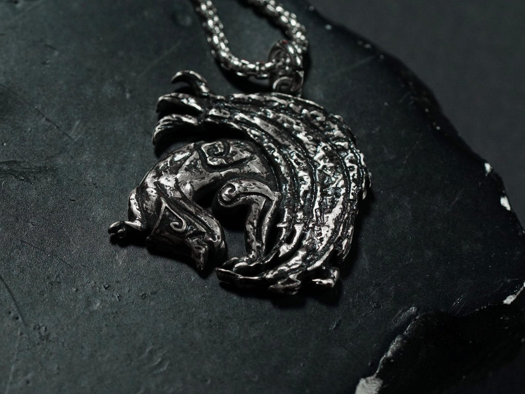 Monster Hunter Wilds Monster Emblem Necklace - 950 Silver