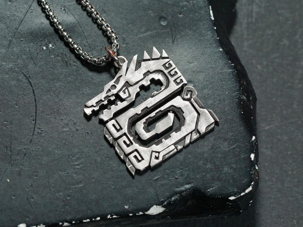 Monster Hunter Wilds Monster Emblem Necklace - 950 Silver