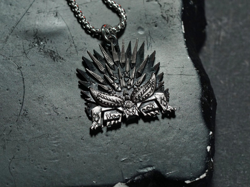 Monster Hunter Wilds Monster Emblem Necklace - 950 Silver