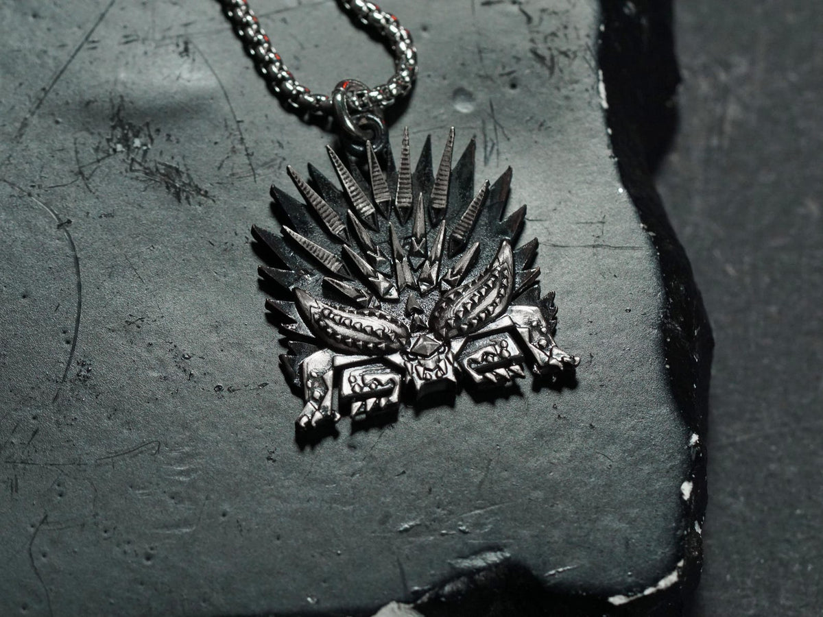 Monster Hunter Wilds Monster Emblem Necklace - 950 Silver