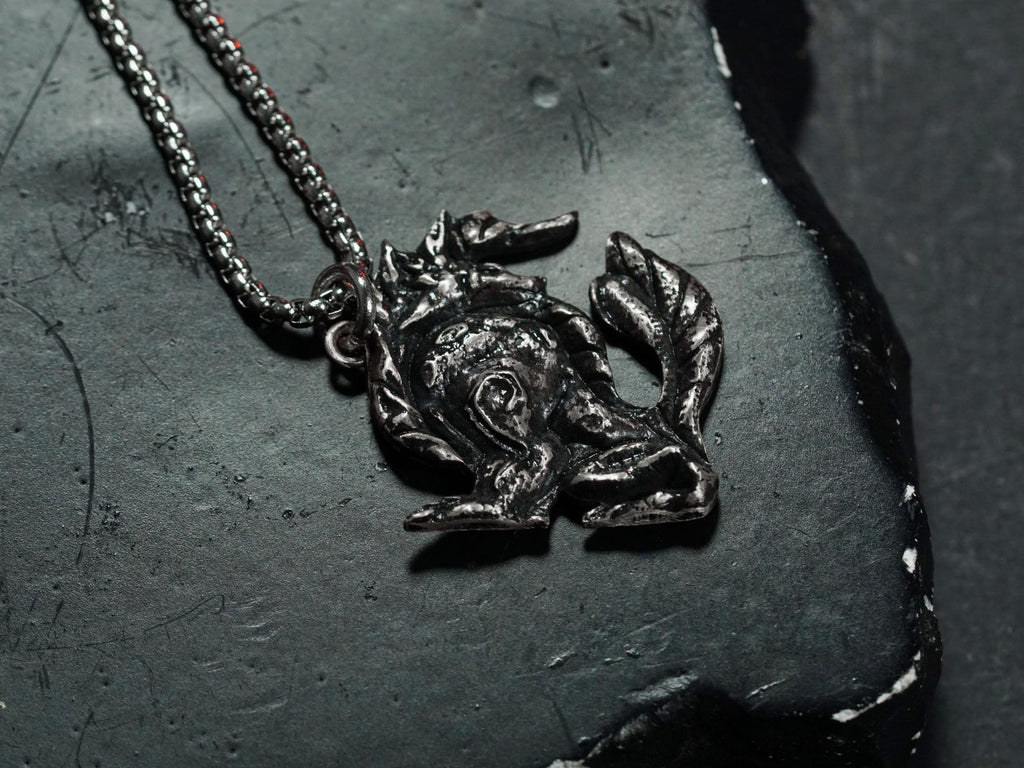 Monster Hunter Wilds Monster Emblem Necklace - 950 Silver