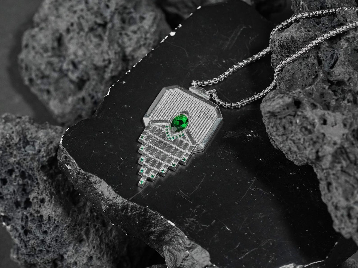 Baldur's Gate 3 Amulet of Silvanus Necklace - 950 Silver