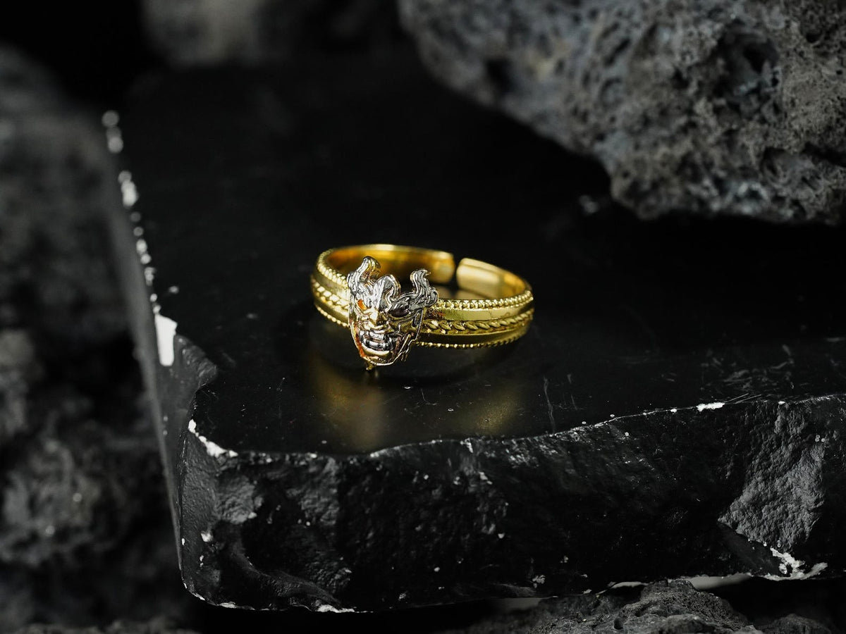 Valorant Yoru Mask Signet Ring - Sterling Silver