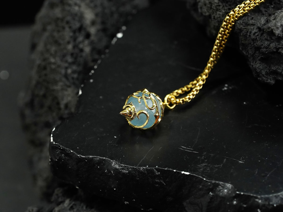 Palworld Legendary Pal Sphere Necklace - Blue (14K Gold Plated)