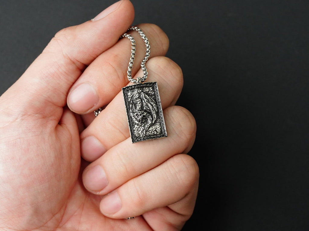 Elden Ring Dragoncrest Greatshield Talisman Necklace - 950 Silver