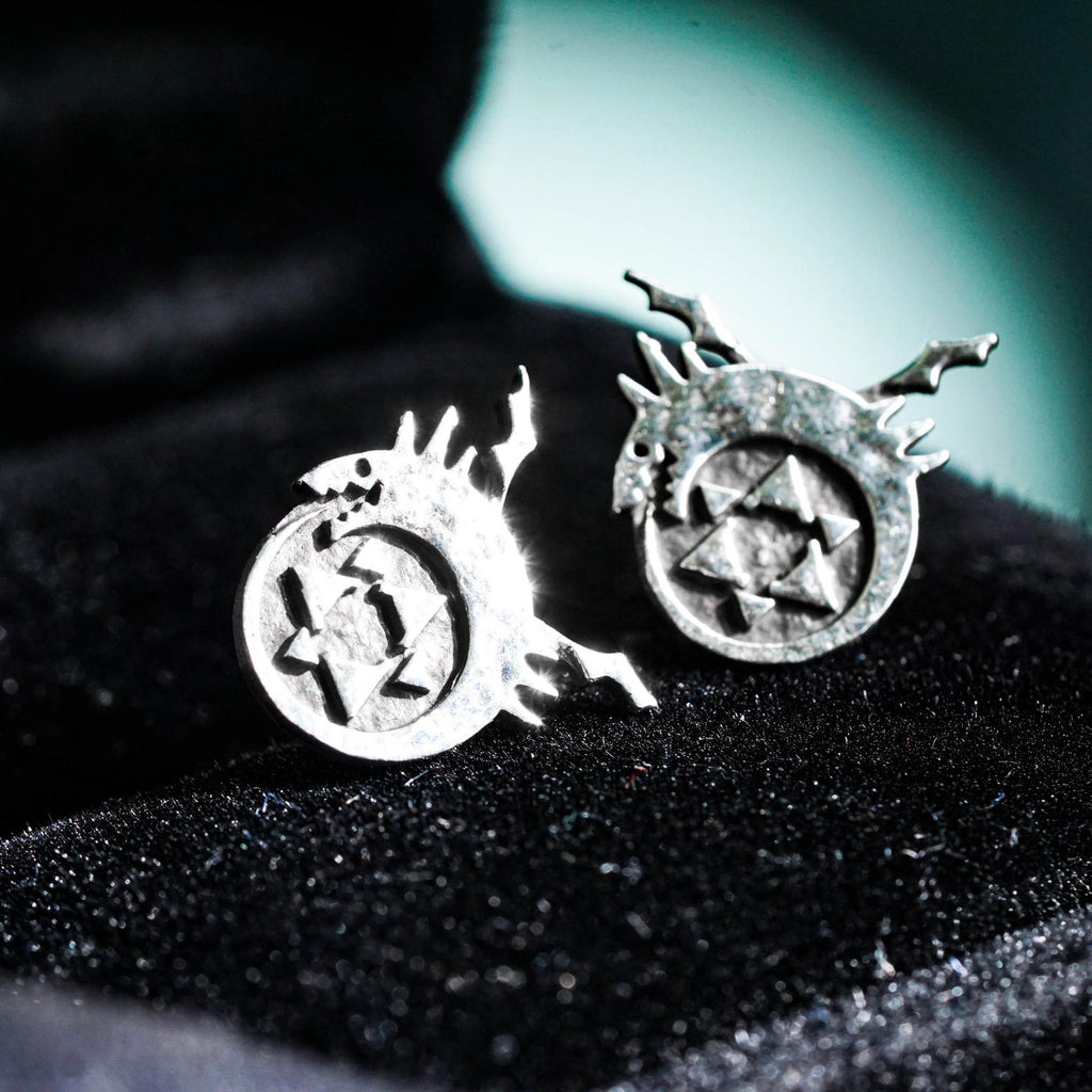 Fullmetal Alchemist Ouroboros Stud Earrings - Sterling Silver