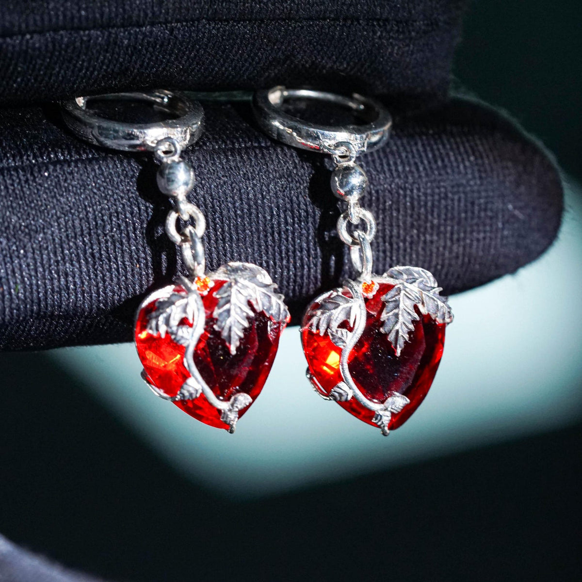 Baldur's Gate 3 Amulet of Greater Health Earrings - Sterling Silver