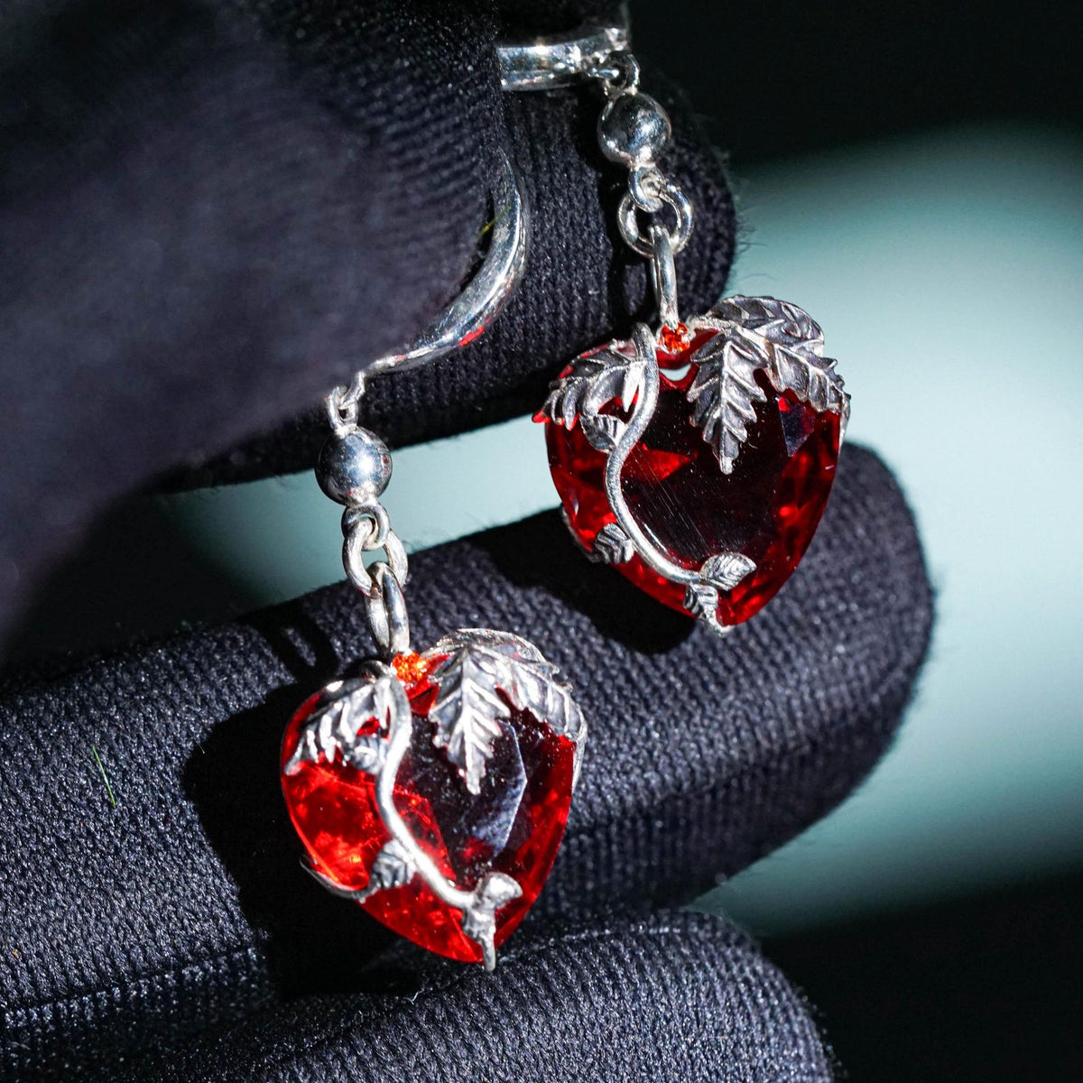 Baldur's Gate 3 Amulet of Greater Health Earrings - Sterling Silver