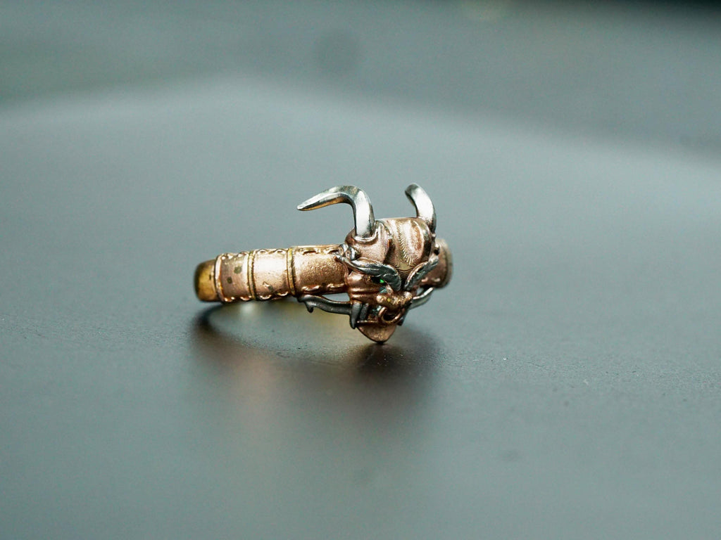 Valorant Oni Mask Samurai Ring - 950 Silver
