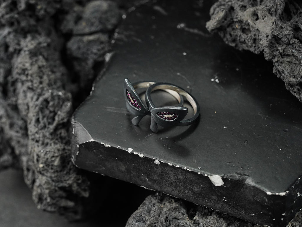 Valorant Clove Butterflies Signet Ring - Sterling Silver