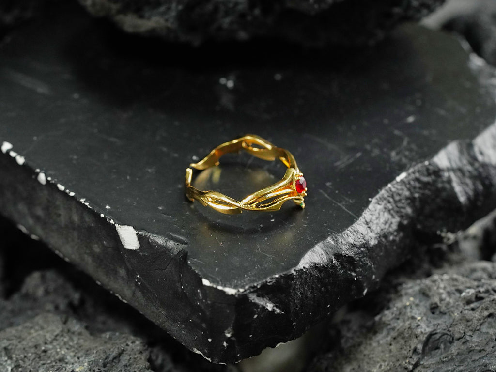 Final Fantasy VII Rebirth Circlet Ring - 14K Gold Plated