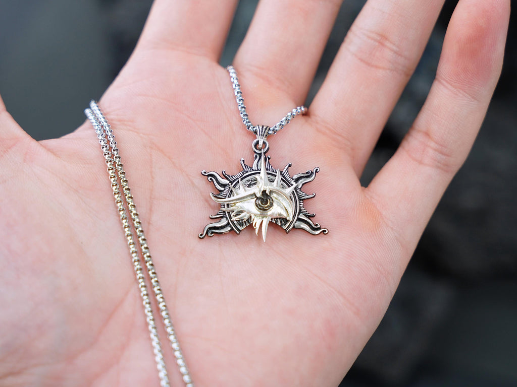 Baldur's Gate 3 Warlock Class Badge Necklace - 950 Silver