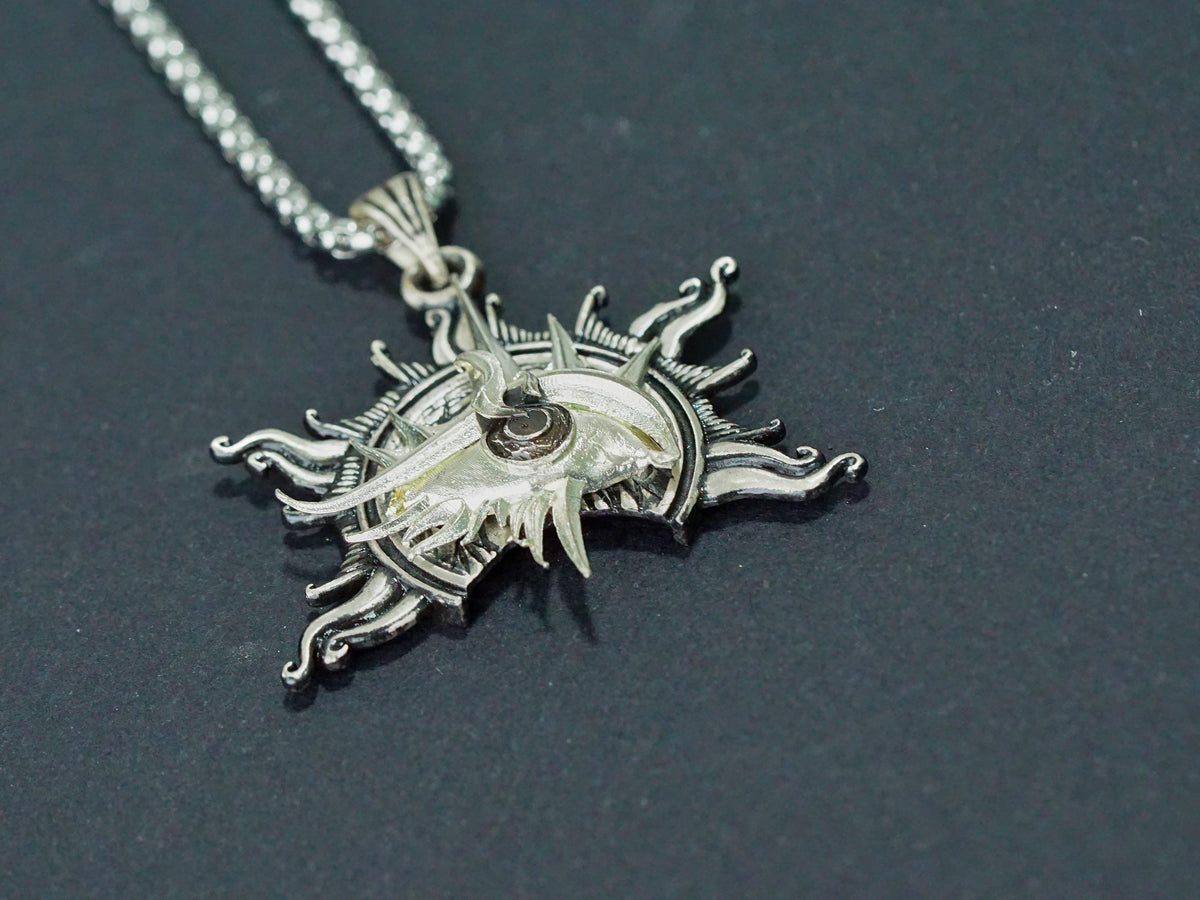 Baldur's Gate 3 Warlock Class Badge Necklace - 950 Silver
